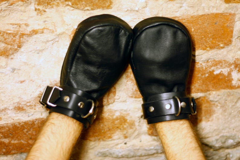 BDSM FIST MITTS Short Fist Mitts Leather Fist Mittens. Etsy