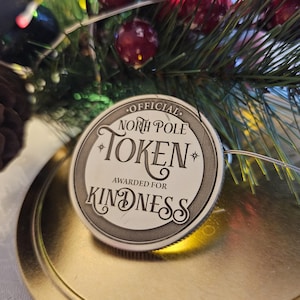 Handmade Christmas Token Coin – Customizable Holiday Keepsakes for Good Deeds & Festive Cheer