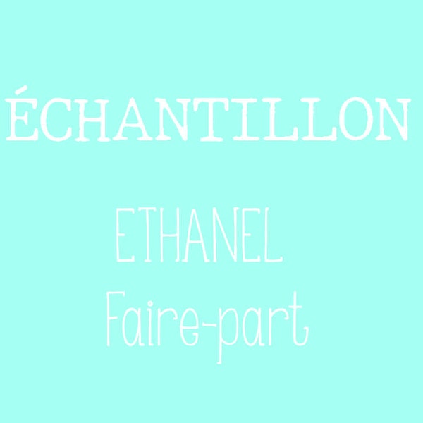 Echantillon Faire-part mariage