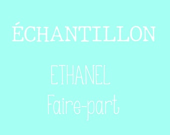 Echantillon Faire-part mariage