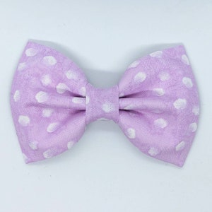 Lavender Lilac Spring Polka Dot Dog Cat Bow Tie