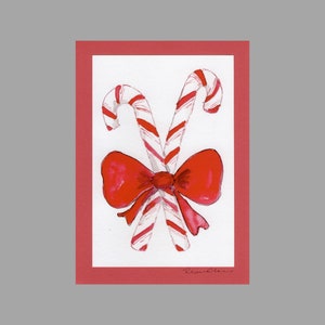 Candy Cane Card with Bow