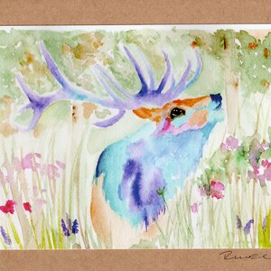 Carte Elk | Rhonda Koch Artiste | Art de l'aquarelle