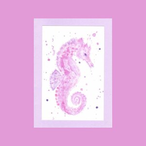 Pink Sea Horse Card
