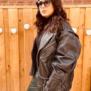 Vintage Motto Black Leather Jacket - Phase 2