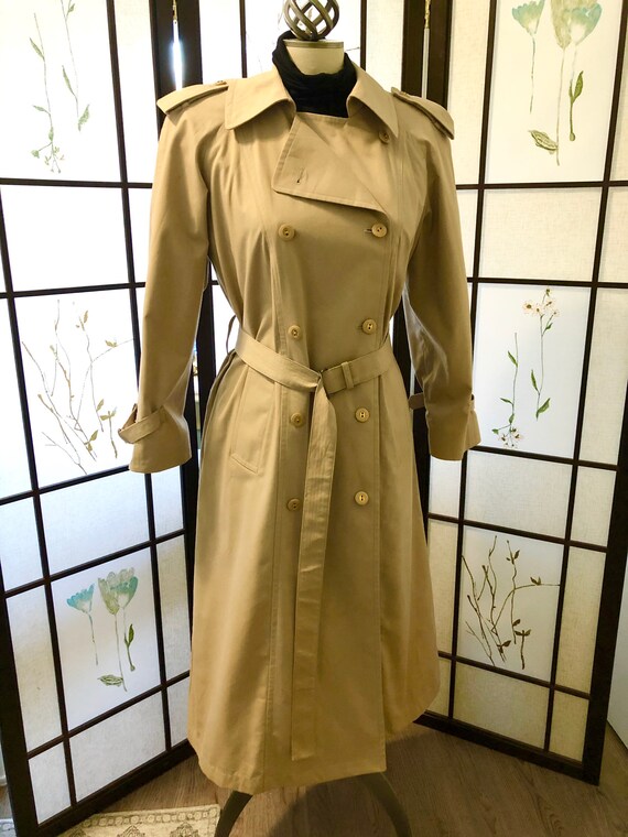 Vintage London Fog Trench Coat - Beige - 4P