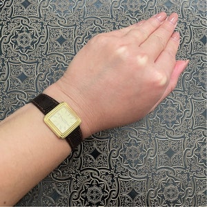Gucci Vintage Watch Gold Plated Stainless Steel 1970&#39;s Swiss - New Battery, Glass and Strap