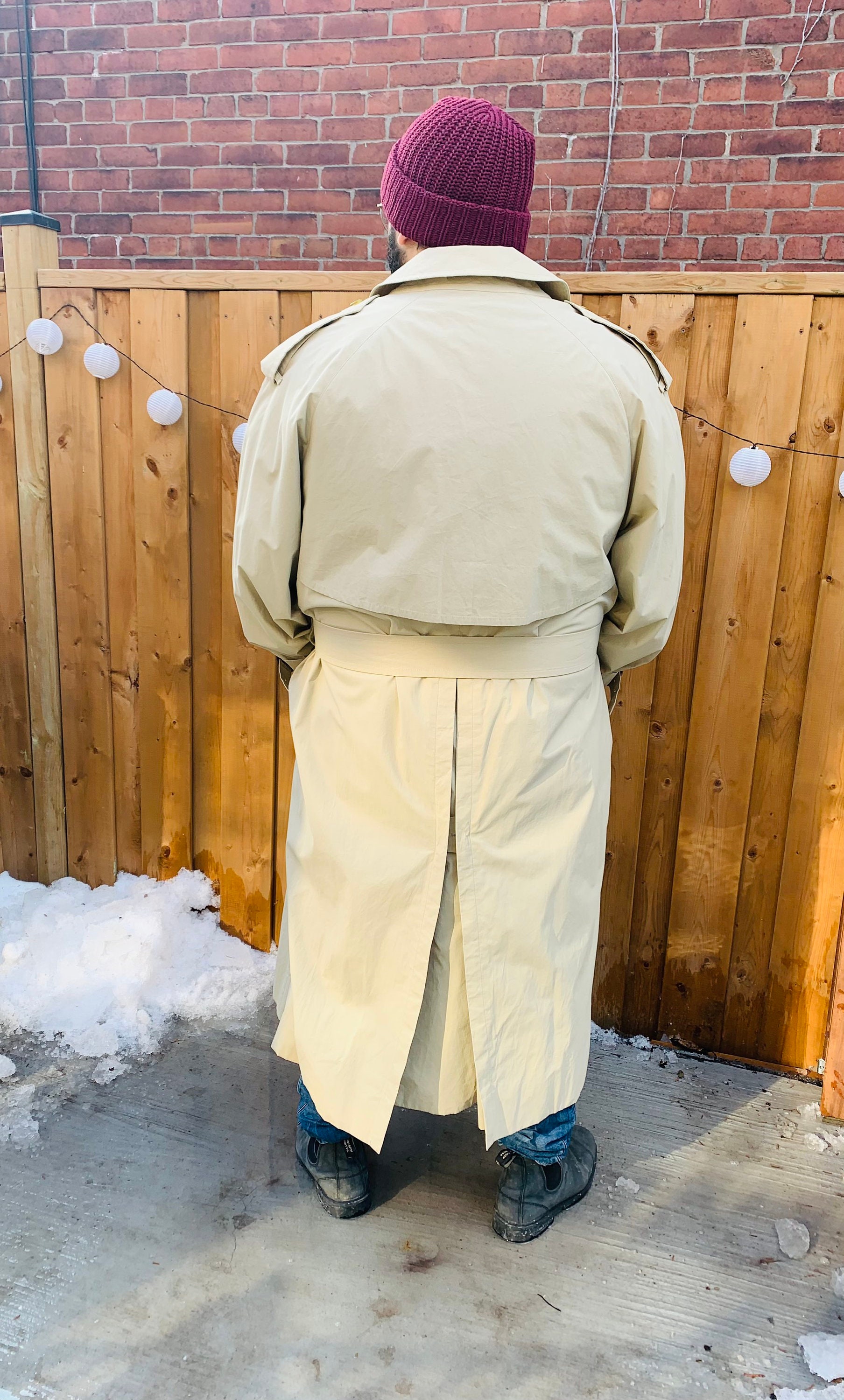 Vintage BURBERRY Trench Coat Khaki Nova Check Lining With