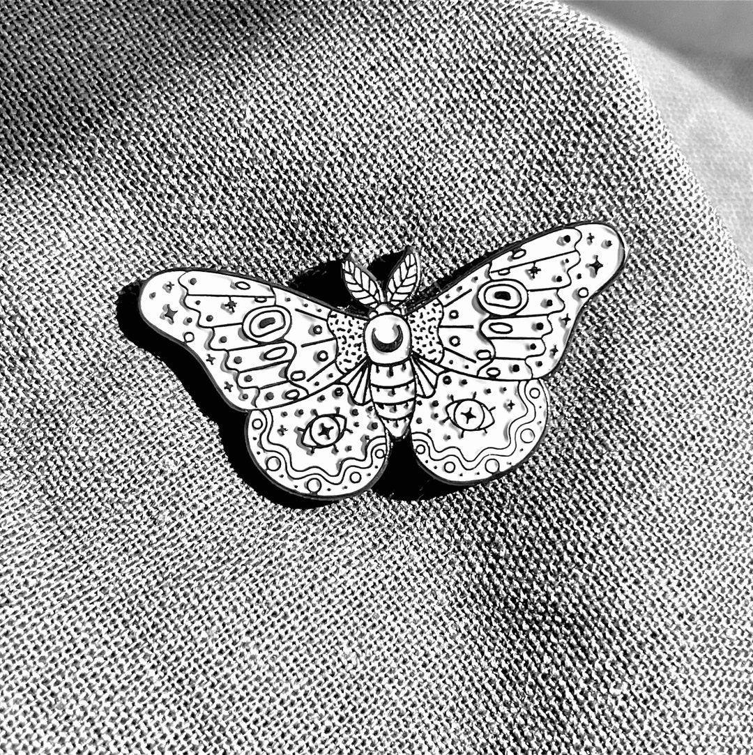 Moth Pin Megalomania Lapel Pin Pin Pin Moth Motif MONOMOTTE Etsy