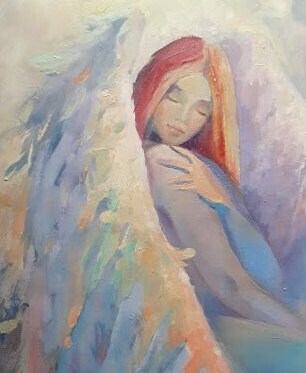 Angel Art Naked Women Wings Art Nude Oil Painting Ukraine Art Erotic