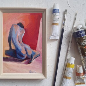 Erotic Nudity Naked Women Small Oil Painting Original Naked - Etsy