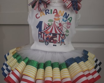 Conjunto de tutú de cumpleaños de circo
