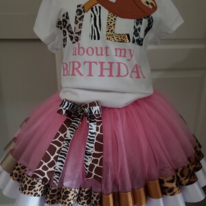 Jungle Animals  Birthday Tutu Set