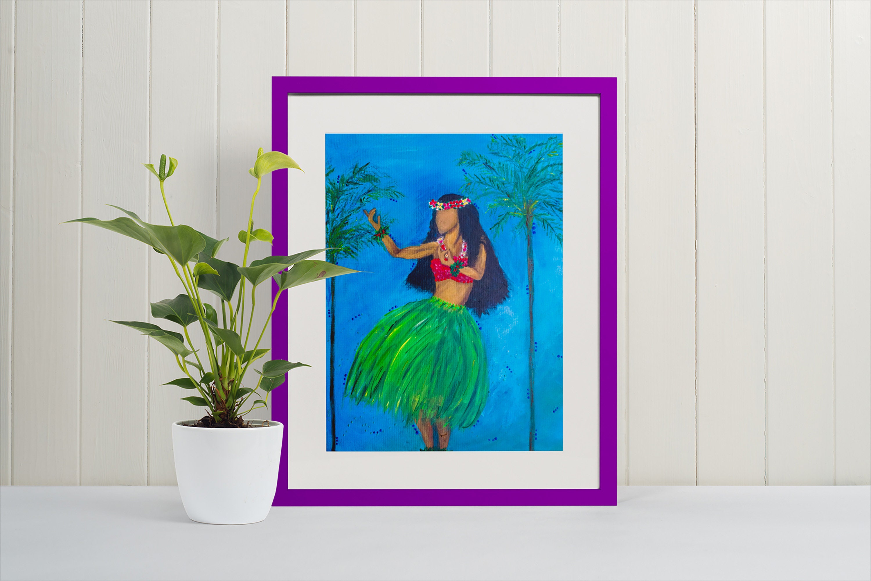 Hawaii hula painting - Etsy 日本