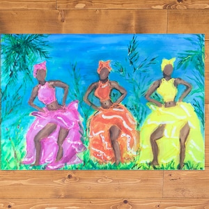 Puerto Rican Dancer Digital Print Instant Download Wall Art Prints Unique Art- Bomba- Afro Caribrian- folk dance - Tiano Art