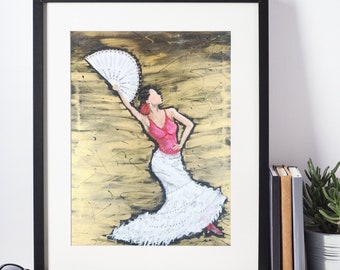 Flamenco Dancer Digital Print Instant Download Wall Art Prints Unique Art