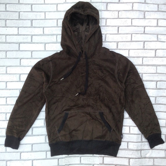 Azul By Moussy Pullover Hoodie Brown Velvet Size M Etsy