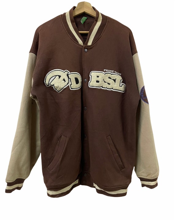 Varsity Jacket by Japanese Brand Double Steel. Brown Size L Etsy
