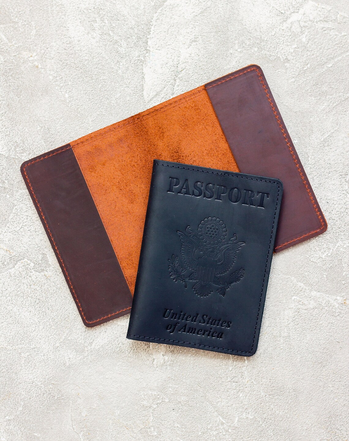 Personalized Leather USA Passport Cover USA Passport Holder Etsy