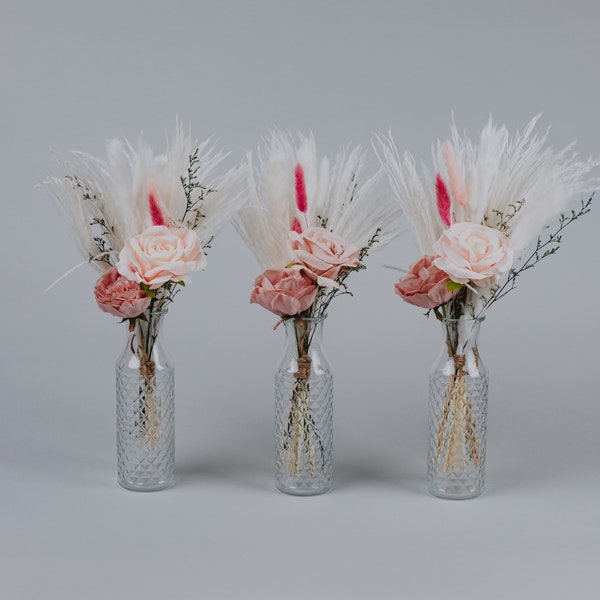 Dusty pink flowers for a vase/Pink Wedding Centrepiece/Vase Arrangement/Pampas centerpiece/Small Centerpierece/Wedding Bouquet/Home decor/