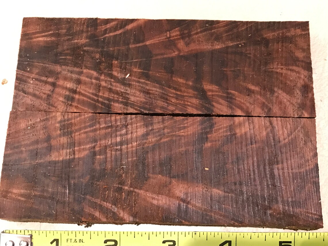 One Set Figured Black Walnut Knife Scales HH2010 Etsy