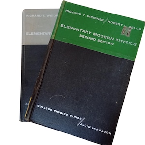 Elementary Modern Physics 1968 2nd Edition Book/Elementary Classical Physics 1965 Volume 2 Book/Set Of Two Hard Back Books
