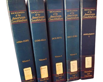 Encyclopedia Of The American Constitution Volumes I -4/ Supplement I/1992 Hardback History Books Set of 5