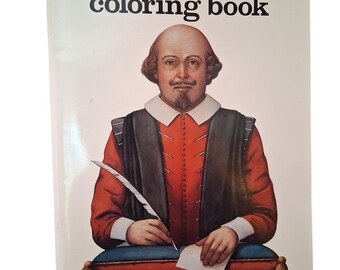 Libro para colorear de Shakespeare, edición vintage de 1993 / Como nuevo.