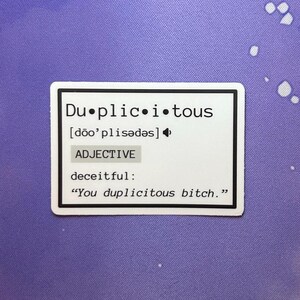 Définition du dictionnaire double, Salope double | Autocollant imperméable en vinyle découpé