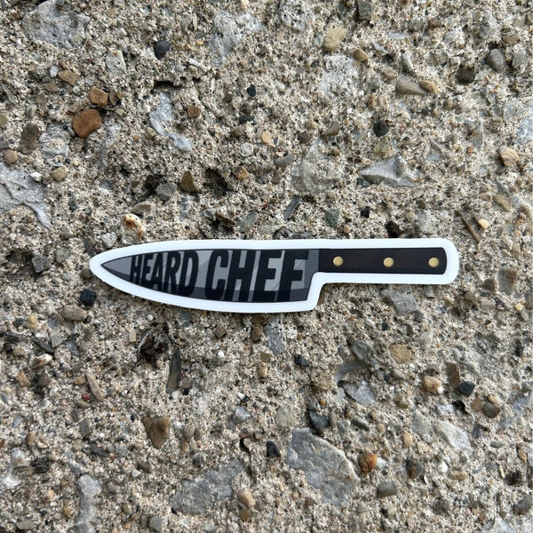 Heard Chef Sticker, Yes Chef Sticker, laptop sticker, computer sticker, car decal, chef knife girl decal, good cook gift sticker