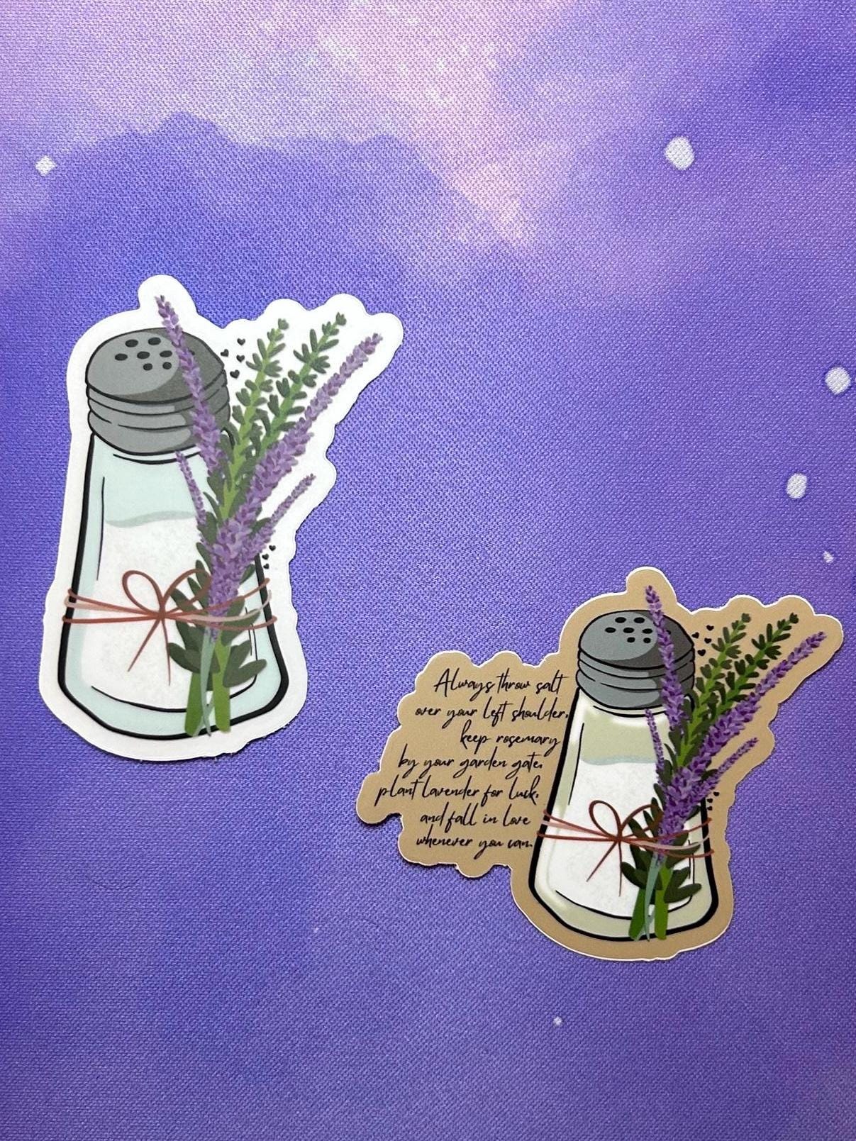 Practical Magic Salt, Rosemary, Lavendar | Variations Available Quote or No Quote| Waterproof Die-Cut Vinyl Sticker