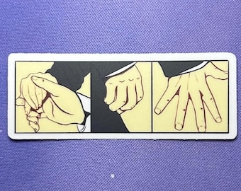 Pride and Prejudice Hand Scene Comic Strip Style | Waterproof Die-Cut Vinyl Sticker