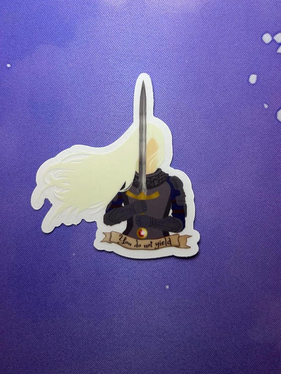 You Do Not Yield Sticker Throne of Glass | Waterproof Die-Cut or Clear-Cut Vinyl Sticker