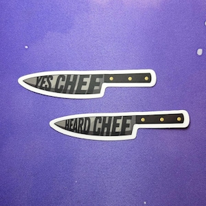 Heard Chef or Yes Chef, Chef Knife Sticker | Waterproof Die-Cut Vinyl Sticker