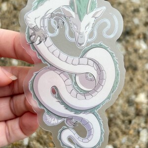 Haku Inspired Japanese Dragon Sticker Anime Decal Waterbottles Laptops ...
