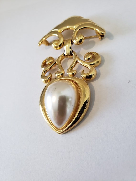Cultured Pearl 14k Yellow Gold Pin Brooch Pearl Enhancer -  UK