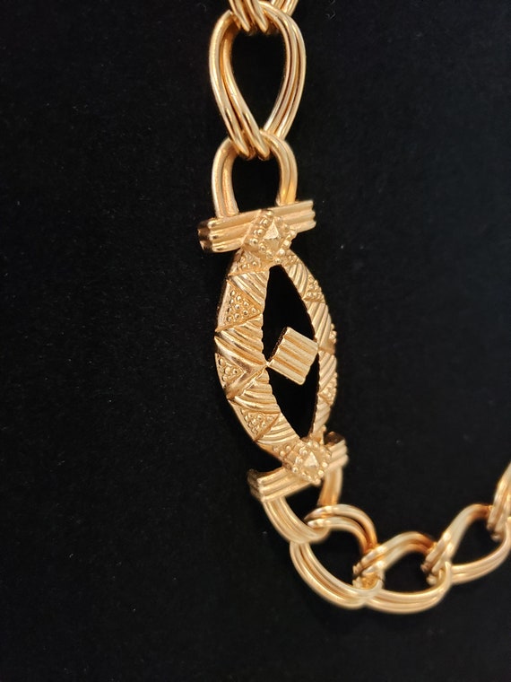 Monet, Chain Necklace, Matt Gold Finish, Geometri… - image 9
