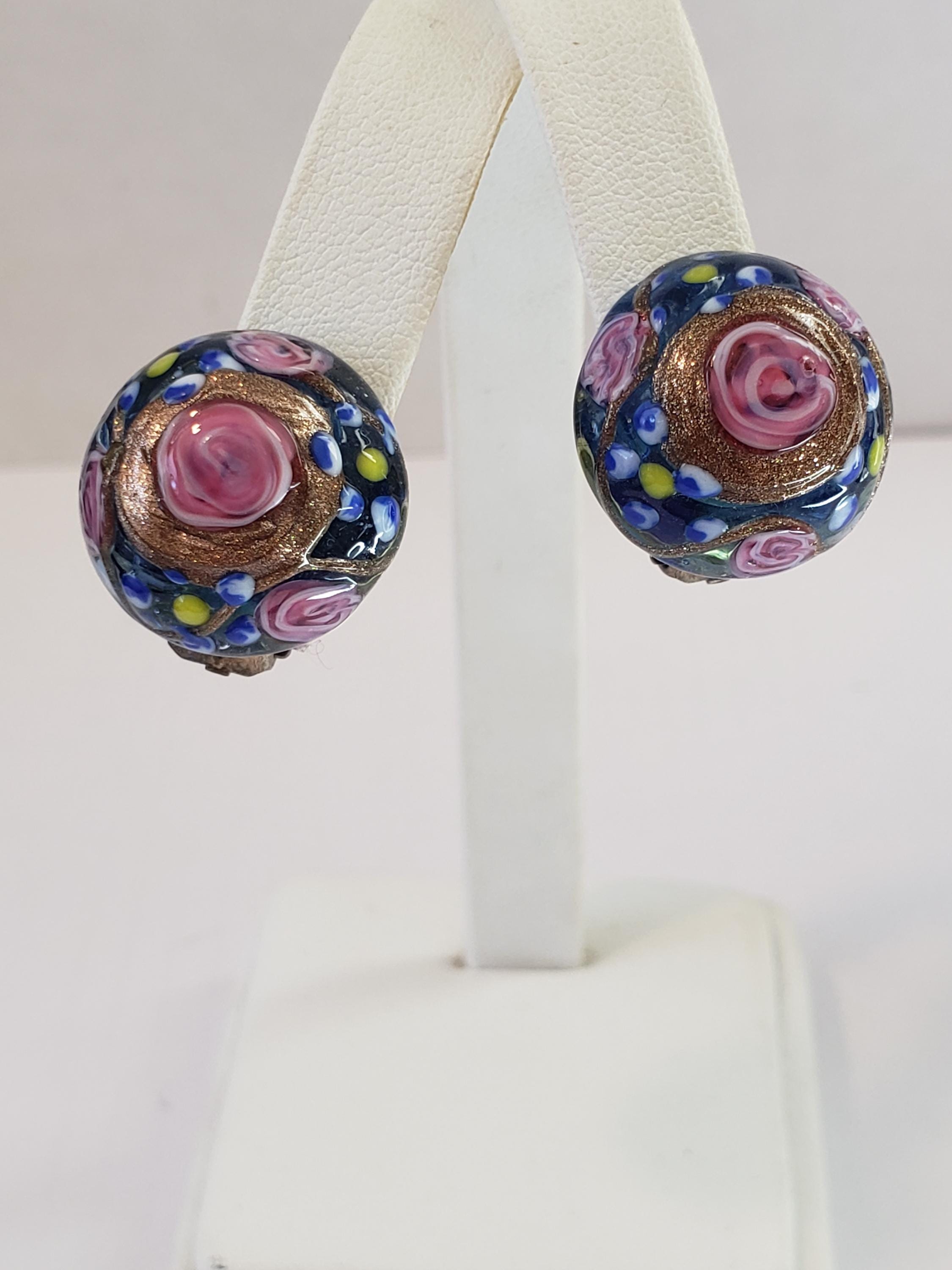 Murano Millefiori Haarspange Lavendel - Handgefertigt In Venedig, Ca. 9 Cm, Echtes Muranoglas