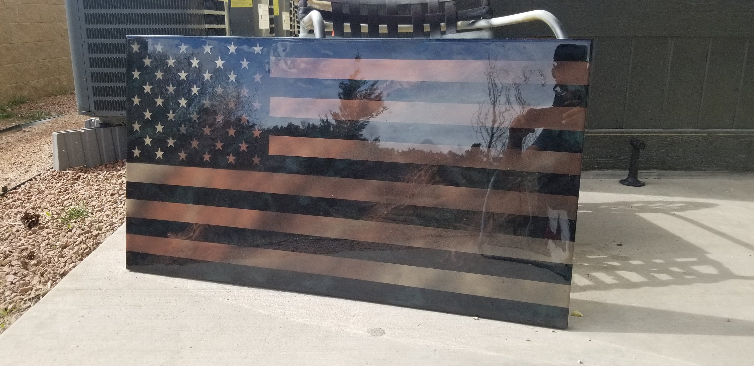 Memorial Day Custom Epoxy American Flag - Etsy