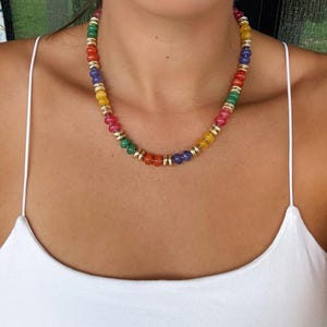 Hand Knotted Beaded Gemstone Necklace