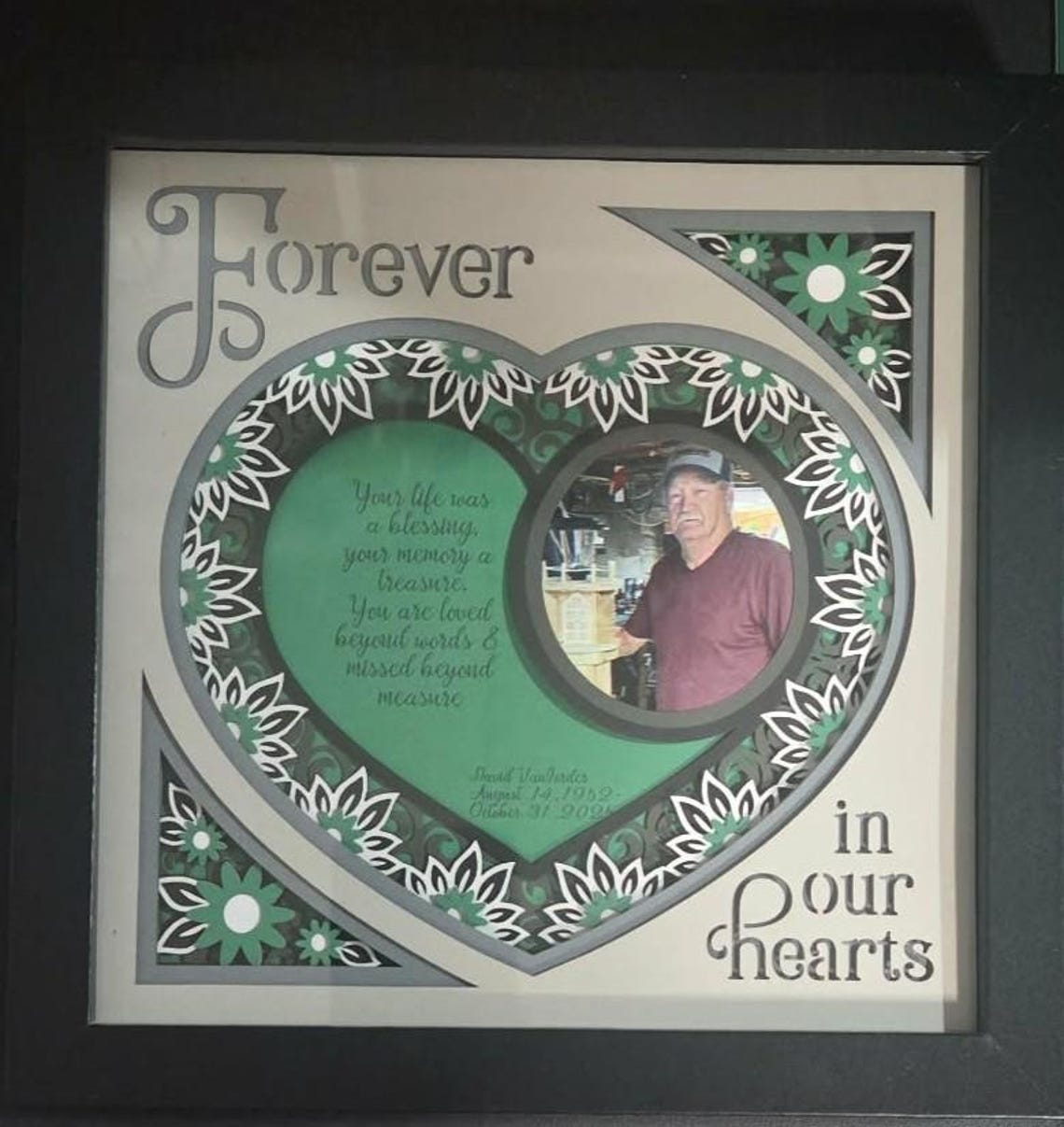 3D Memorial Lighted Shadow Box - Etsy Canada