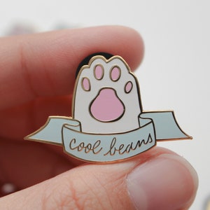 Cool Beans - Cute Funny Cat Hard Enamel Pin