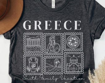 Personalized Family Vacation 2026 T-Shirt, Custom Greece Family Matching Shirts, Group Family Trip Shirts, Matching Friends Tee, Trip Tee