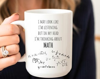 Math Nerd Mug, Math Teacher Gift, Gift for Math Lover, Gift for Math Teacher, Funny Math Gift, Algebra Coffee Cup, Pi Day Mug, Numbers Mug