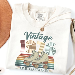 50th Birthday Shirt, Vintage 1976 Shirt, Retro Rollerskates 50th Birthday T Shirt, 50th Birthday Gift For Men