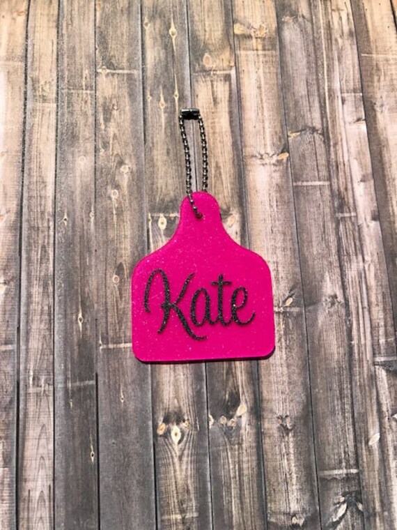 Personalized ear tag Ear tag key chain Ear tag Ear tag Etsy