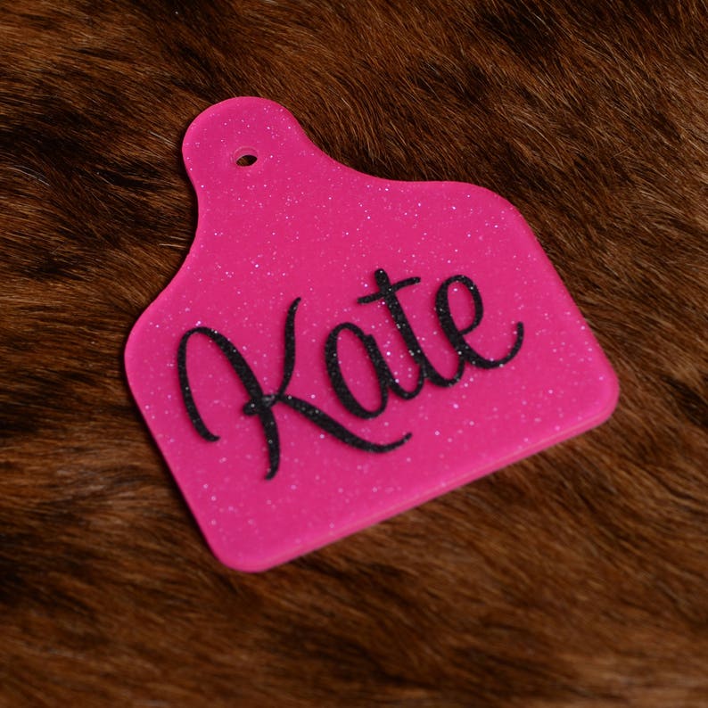 Personalized ear tag Ear tag key chain Ear tag Ear tag Etsy