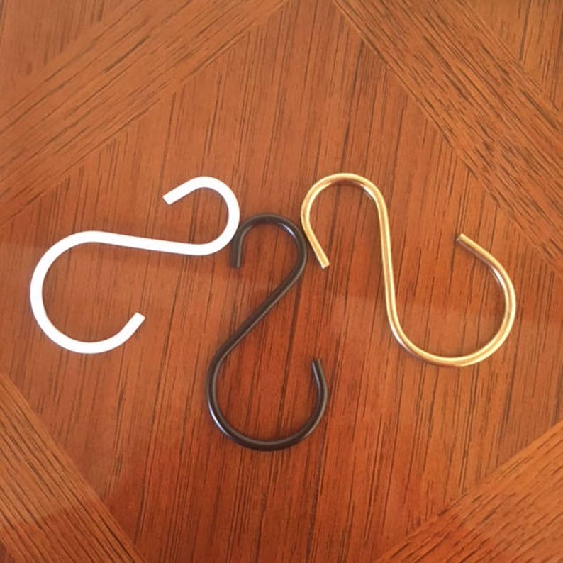 Metal S Hook Decorative S Hook Hanger Hanging Hook Hanging Etsy