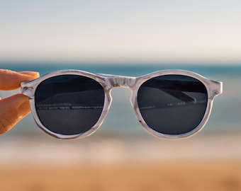 Loops Sunglasses (White) | 100% Recycled Plastic | Handmade