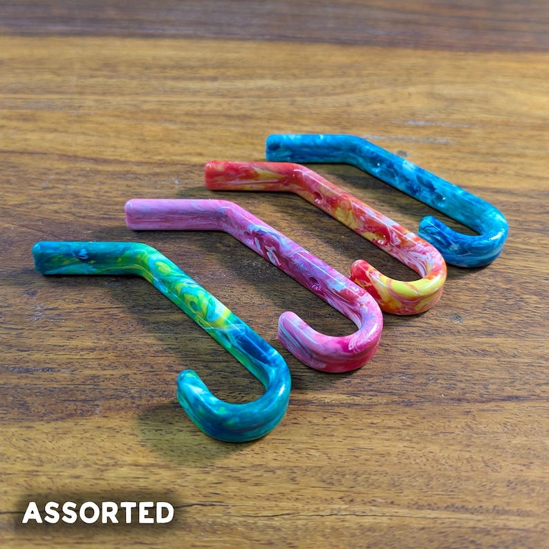 Recycled Plastic Coat Hooks: Modern Colourful Eco Home Decor image 2